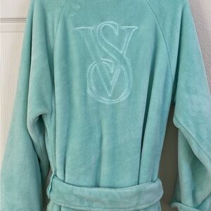 Victoria's Secret Aqua Plush Robe
